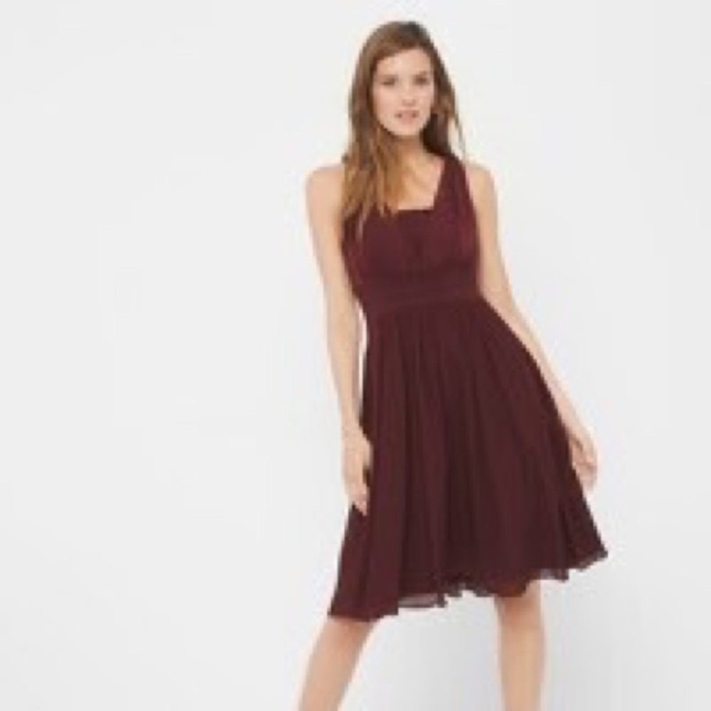 WHBM GENIUS CHIFFON CONVERTIBLE DRESS